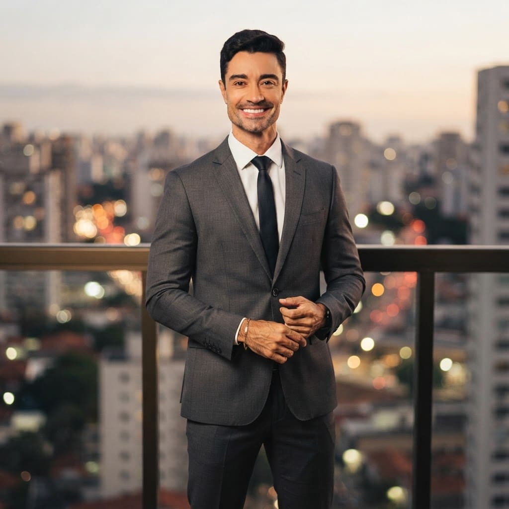 Foto de Ycaro Rabelo, retrato profissional em plano americano